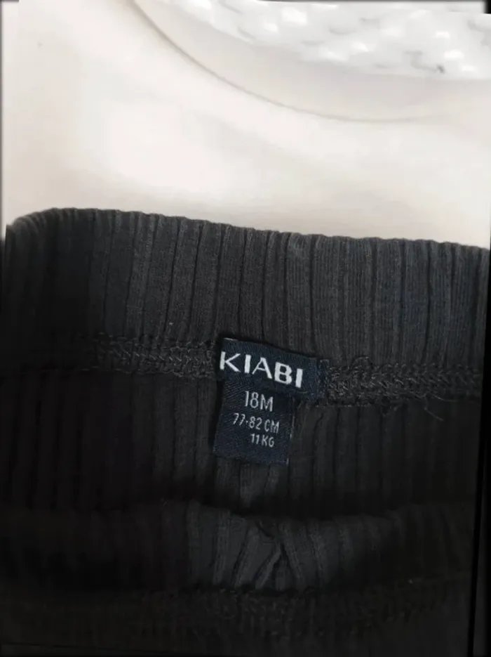 Legging côtelé gris Kiabi fille 18 mois - photo numéro 3