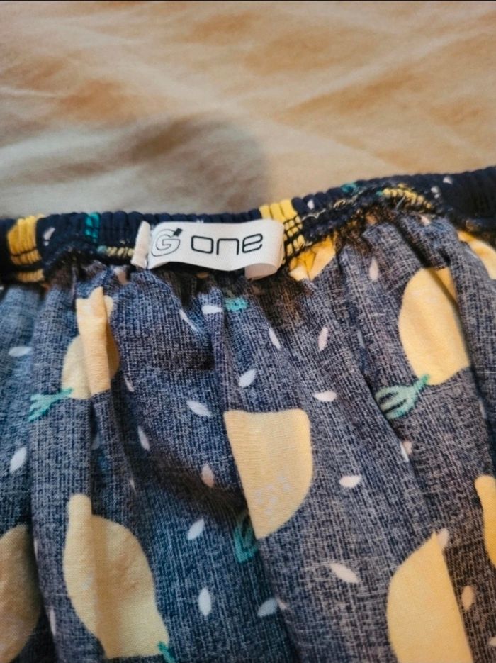 T-shirt bleu motif citrons - photo numéro 4