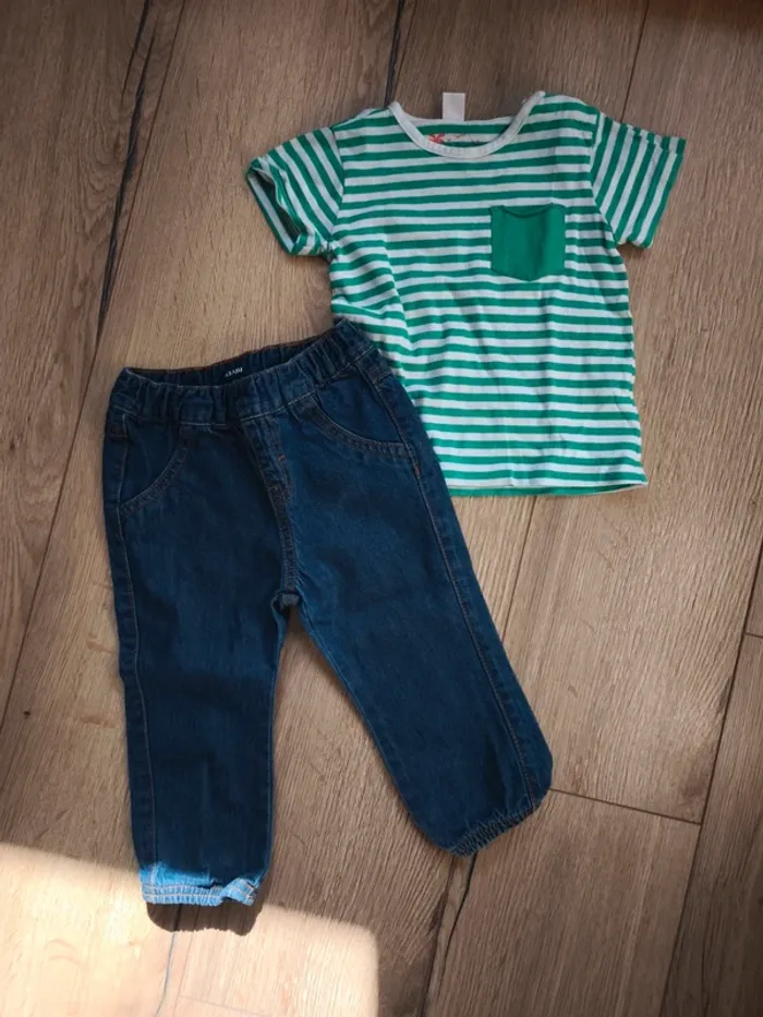 Tenue Jean + T-shirt 18 mois
