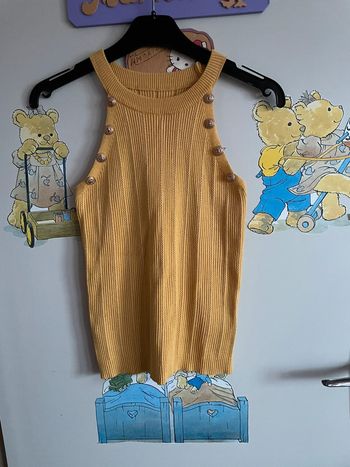Top jaune, taille unique