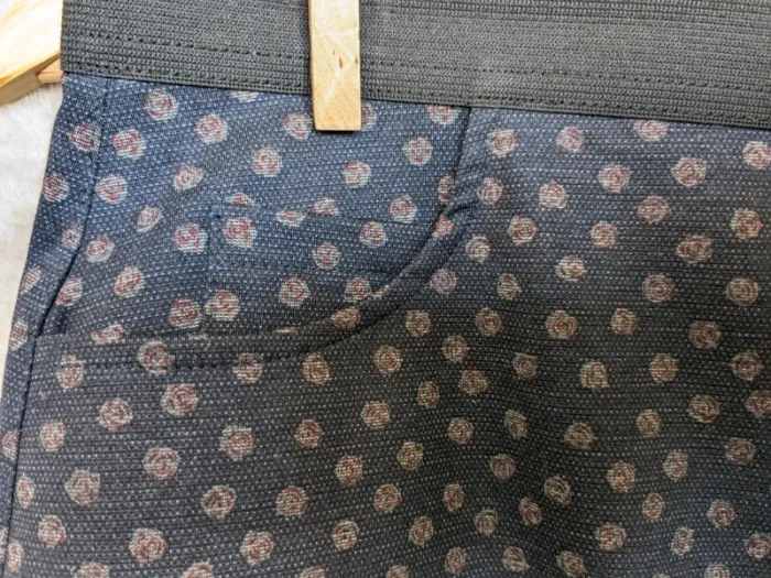 Jupe droite - bleue motifs - photo numéro 2