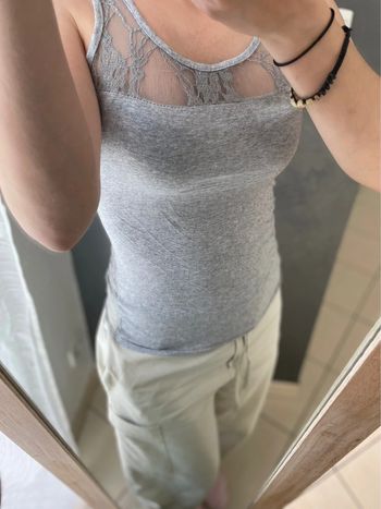 Débardeur gris femme