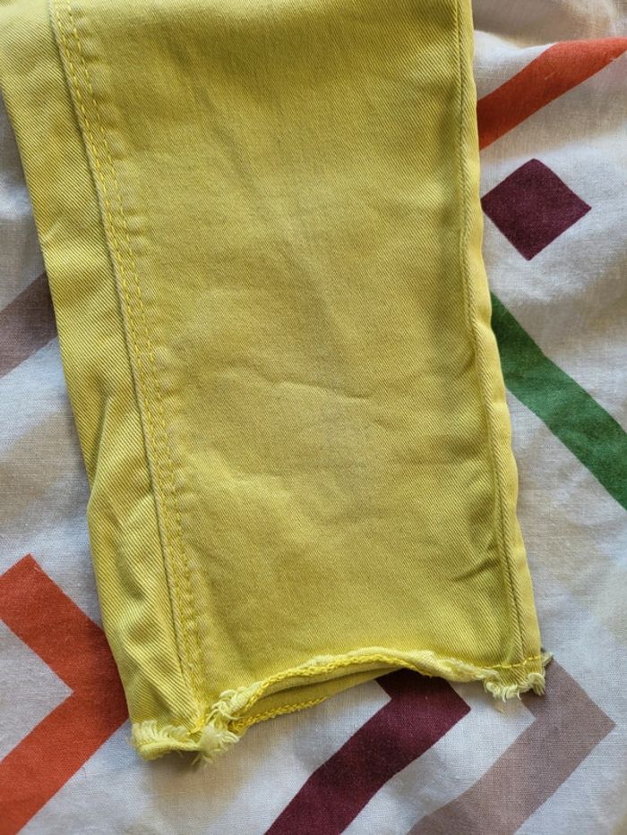 Pantalon 3/4 jaune 9 ans Skinny - photo numéro 6