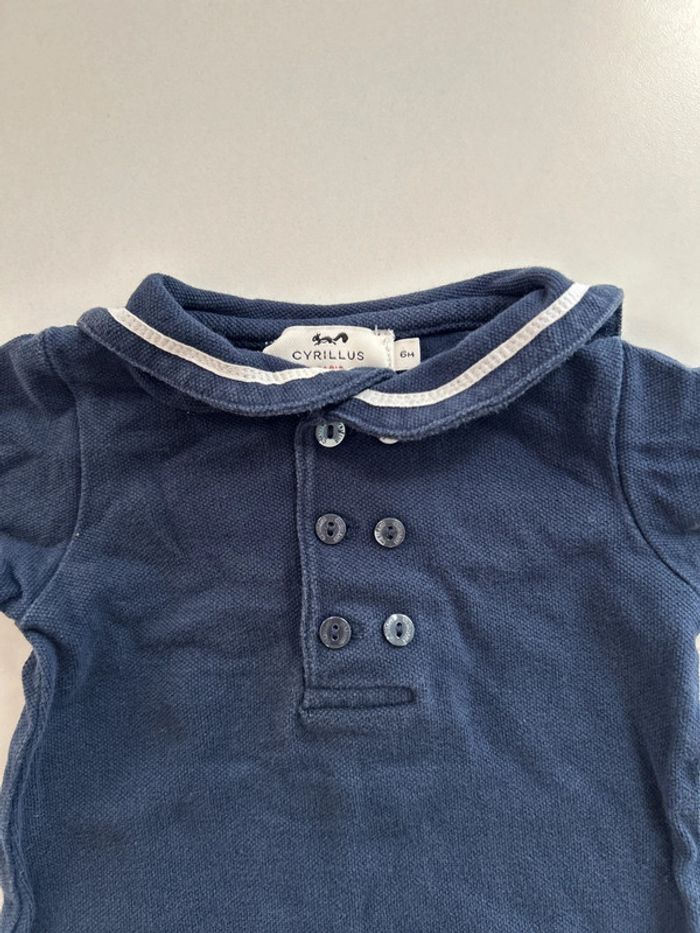 Joli ensemble grenouillère salopette combi short Cyrillus 6 mois - photo numéro 2