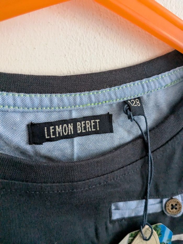 T-shirt marin lemon béret 8 ans - photo numéro 2