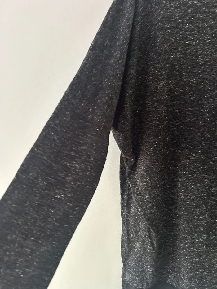 T-shirt manches longues gris chiné - photo numéro 4