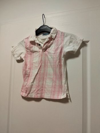 T-shirt mc rose et blanc 6 ans