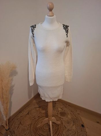 Robe pull blanche chic Mim taille XS/S 34/36