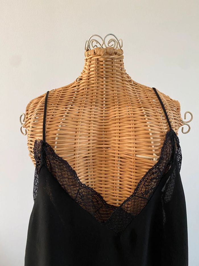 Top caraco Zara noir avec dentelle taille XS - photo numéro 2