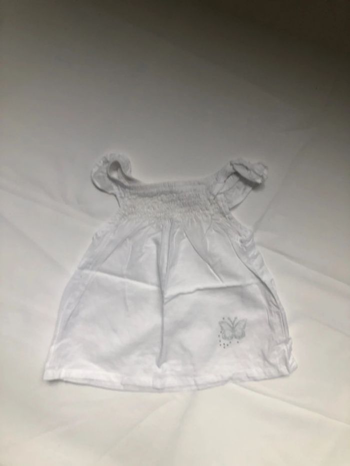 Débardeur blanc fille grain de blé 6 mois