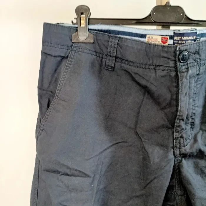 Pantalon 3/4 bleu Best Mountain 100 % coton taille 46 décontracté A849 - photo numéro 2