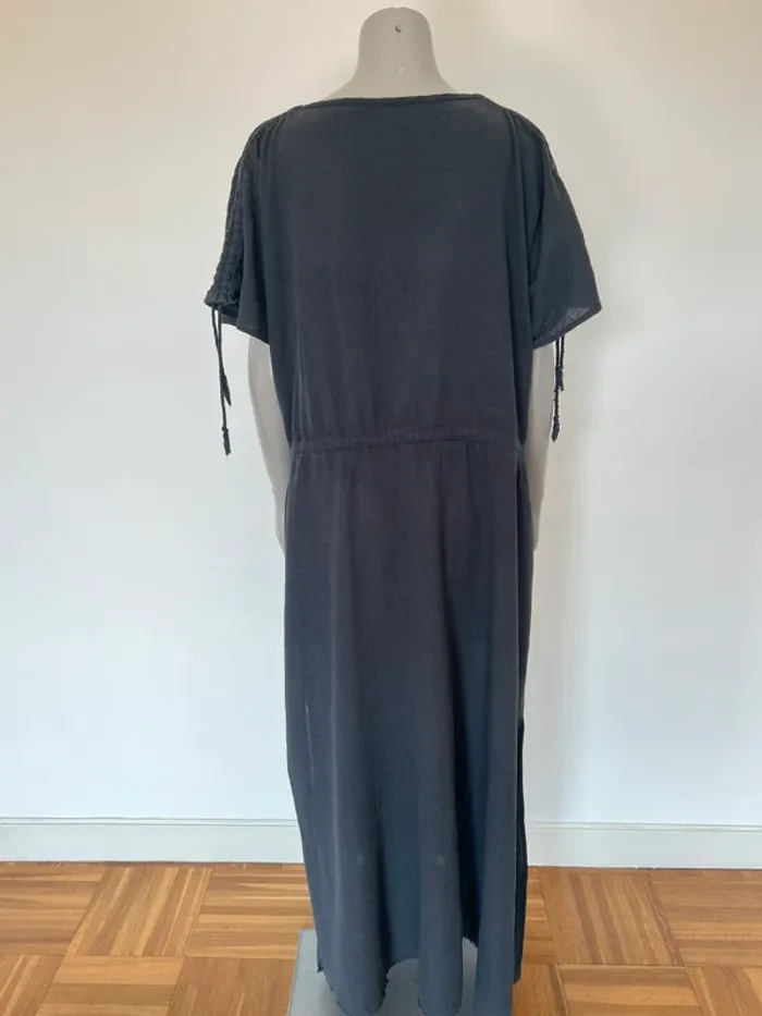 Maison Saint Julien Robe kaftan longue Alexandrie bleu nuit taille S/M - photo numéro 4