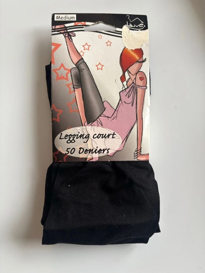 Legging court noir 50 deniers TM