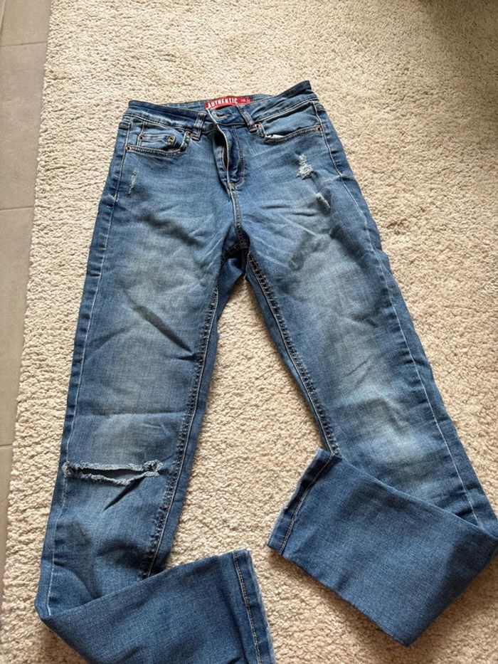 jean skinny à trou jennyfer taille 34 - photo numéro 6