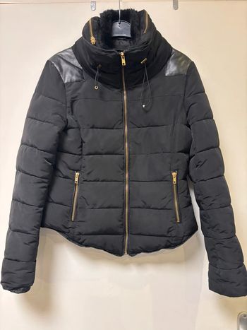 Superbe manteau doudoune neuf noir R Essentiel taille 38