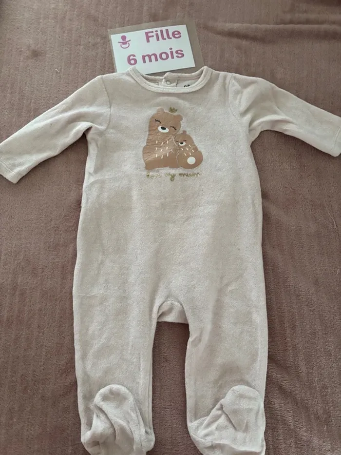 Pyjama velours 6 mois