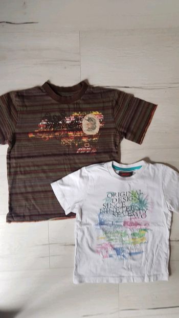 Lot de 2 tee shirts estivaux garçon 5ans catimini