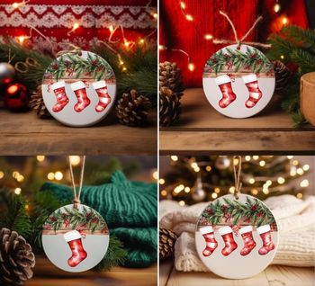 Boule de Noël personnalisée ornement en céramique