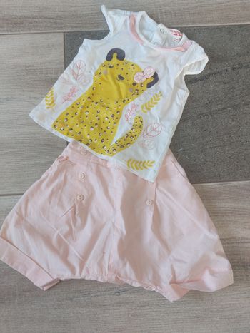 Ensemble dpam rose et blanc