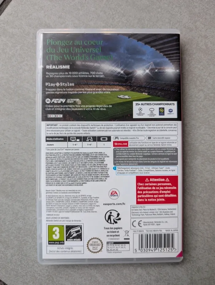 Jeu Nintendo Switch FC24 Foot - photo numéro 2