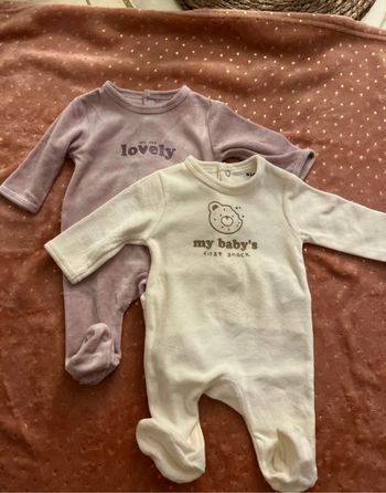 Lot de 2 pyjamas en velours