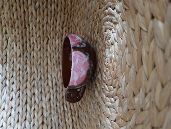 Tasse marron, blanc et rose Vallauris ance corde