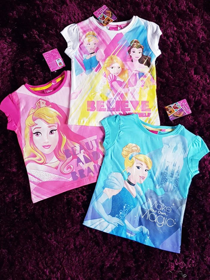ensemble 3 ans t-shirts princesses disney