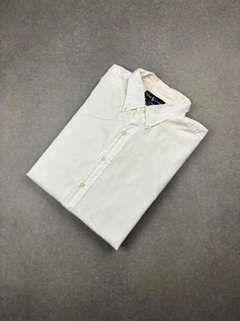 Chemise shirt Ralph Lauren blanc unis logo blanc old money taille XL