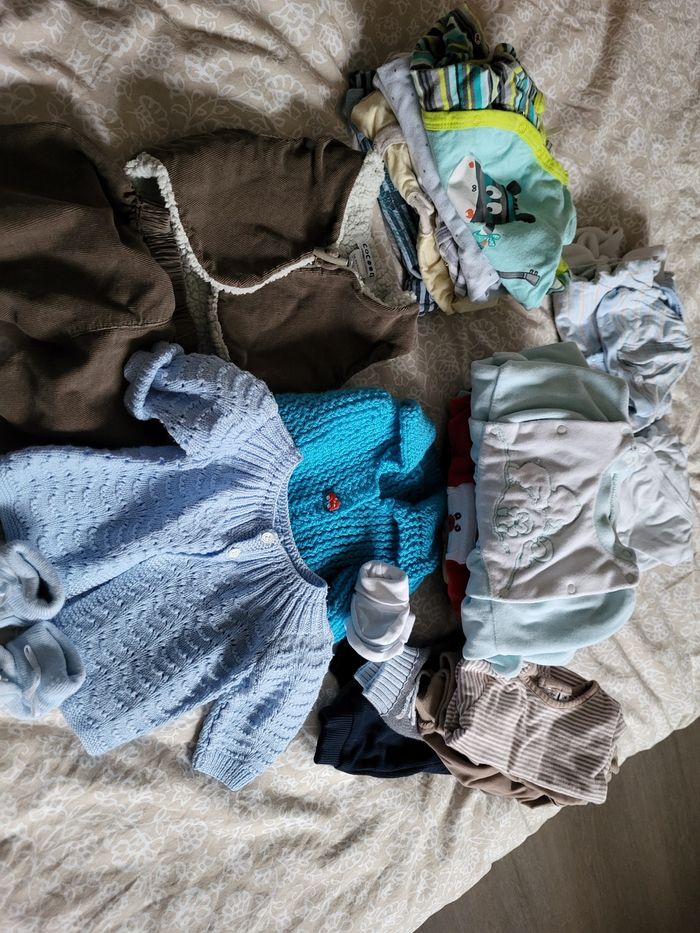 Lot vêtements garcon naissance - 1mois