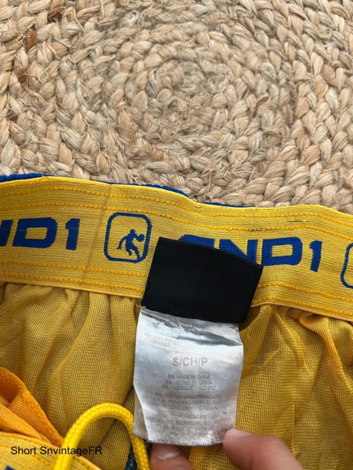 Short Homme And1 Bleu & Jaune S | Très Bon État | Style Sport & Urbain | SM1734 - photo numéro 5