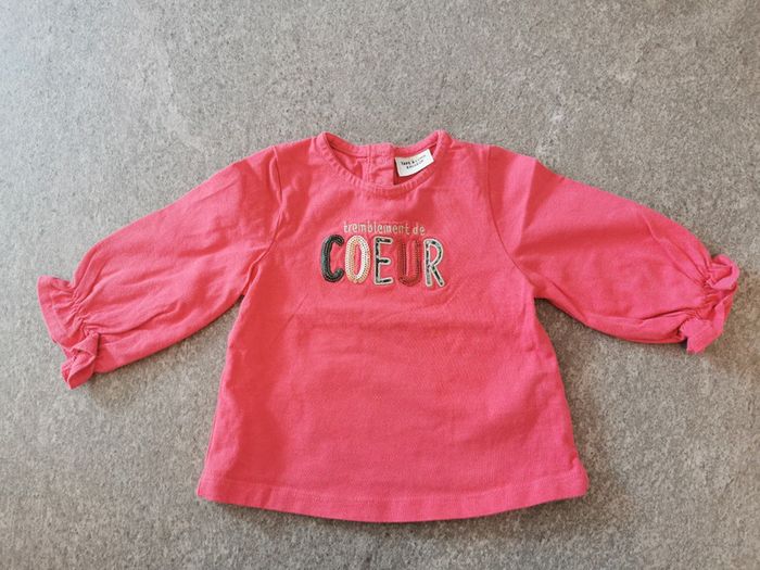 T-shirt à manches longues bébé fille 6 mois