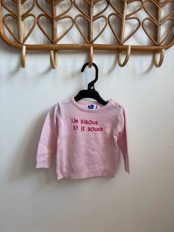 Pull léger rose 6 mois