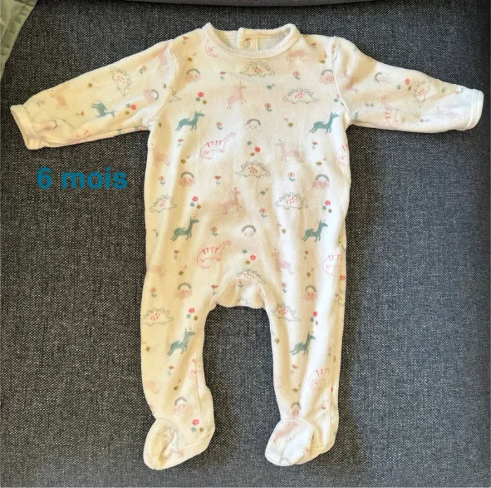 Pyjama velours 6 mois