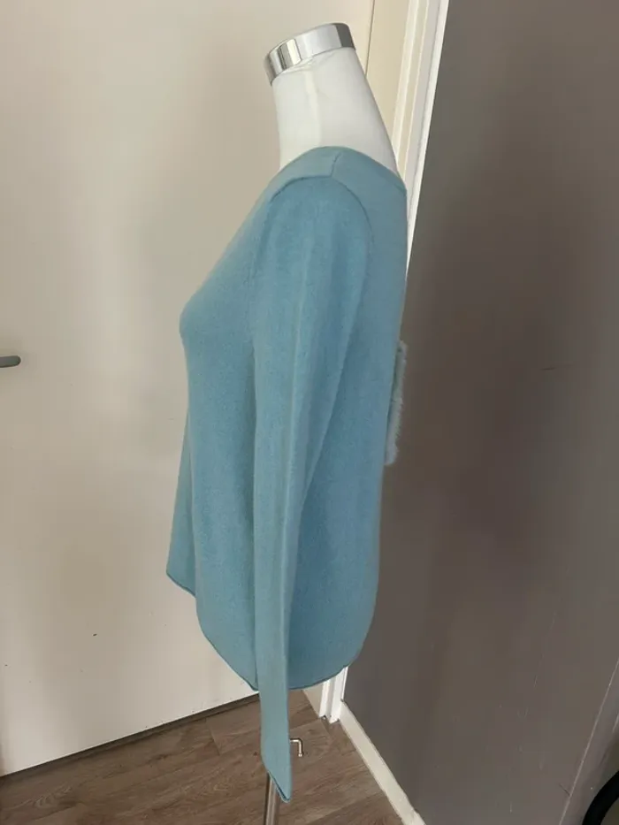Max&Moi pull bleu peace cachemire taille 36 - photo numéro 5