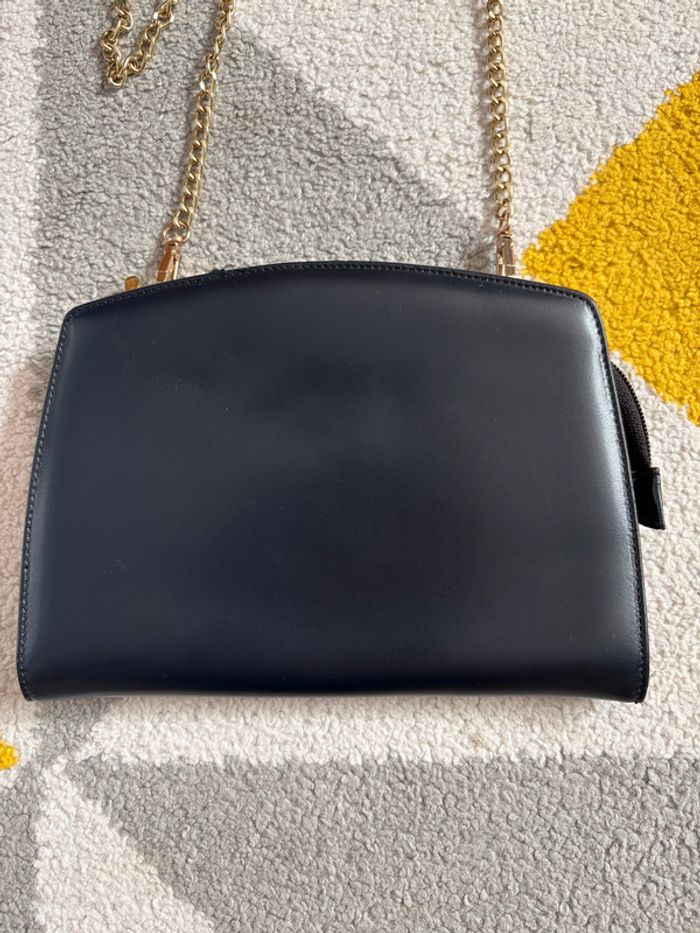 Sac à bandoulière en cuir synthétique bleu marine Lorella Pagano - photo numéro 2