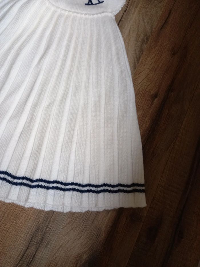 Robe vintage, blanche et bleu, 1 an - photo numéro 6