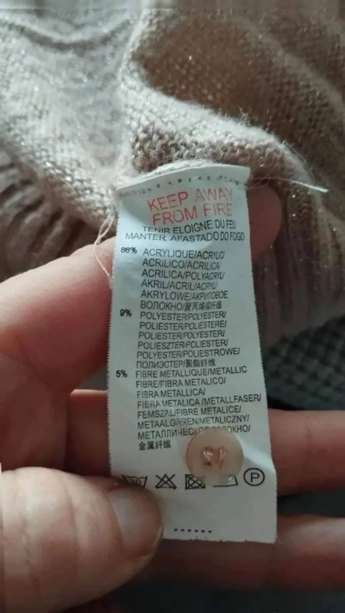 Gilet Kiabi rose fil argenté taille 46/48 femme - photo numéro 3