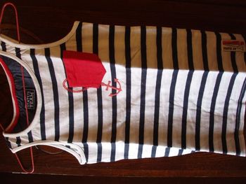 débardeur rayé marin