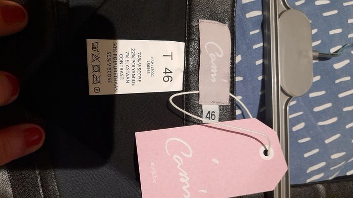 Pantalon cuir bi matière - photo numéro 7