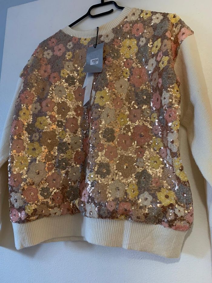 Pull d'hiver 💫💠bi-matière effet vintage - photo numéro 4