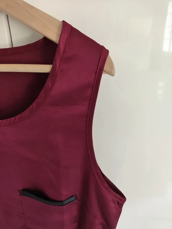 Débardeur tunique bordeaux femme Favolook taille M (38) neuf avec étiquette - photo numéro 3
