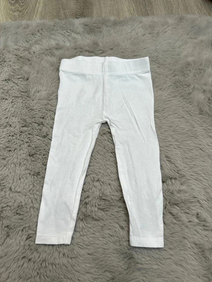 Legging blanc coton bio 9 mois