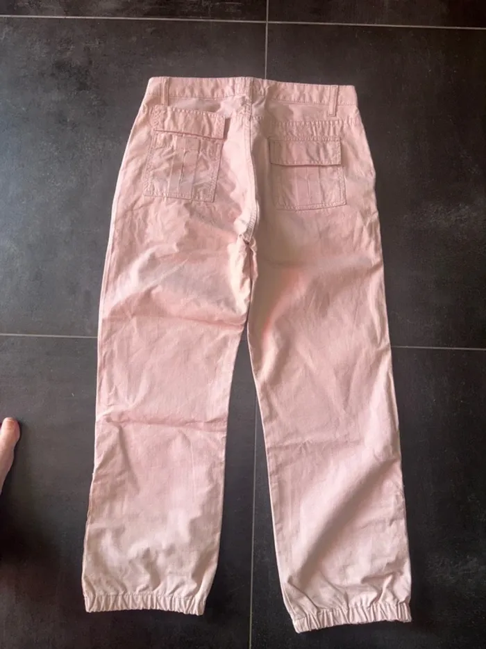 Pantalon vintage coton t 40 avec fermetures bas - photo numéro 3