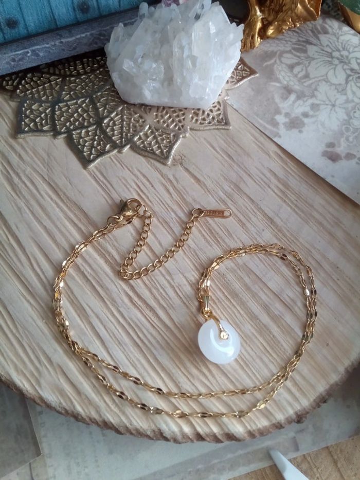 Collier jade blanc - photo numéro 3