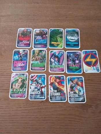 13 cartes Marvel Neuf
