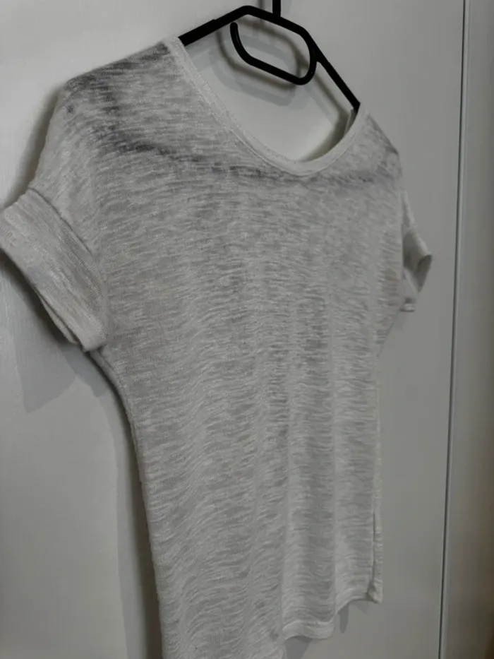 T-shirt maille dos dentelle