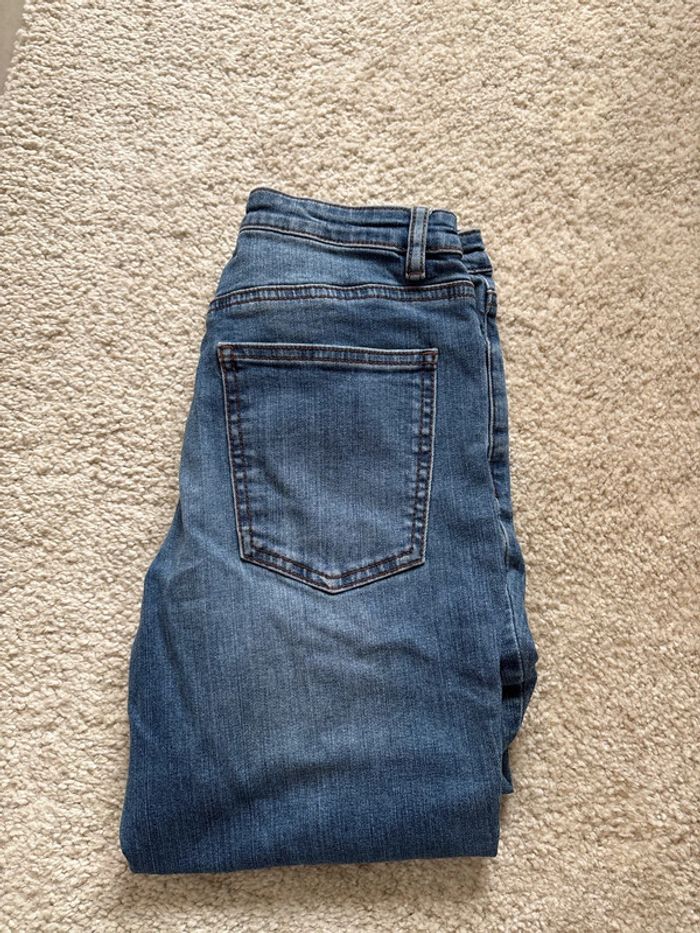 Jean skinny bleu taille haute