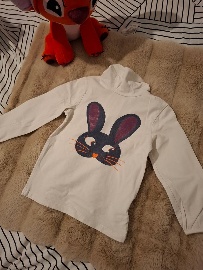 Pull à col roulé motif lapin - 3 ans - Kidkanaï