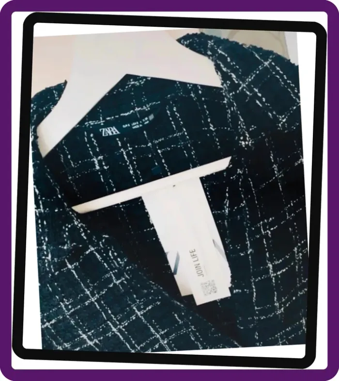 Superbe chemise cintrée tweed Zara T/S - photo numéro 3