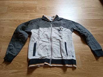 Sweat zippé gris, Okaïdi, 10 ans